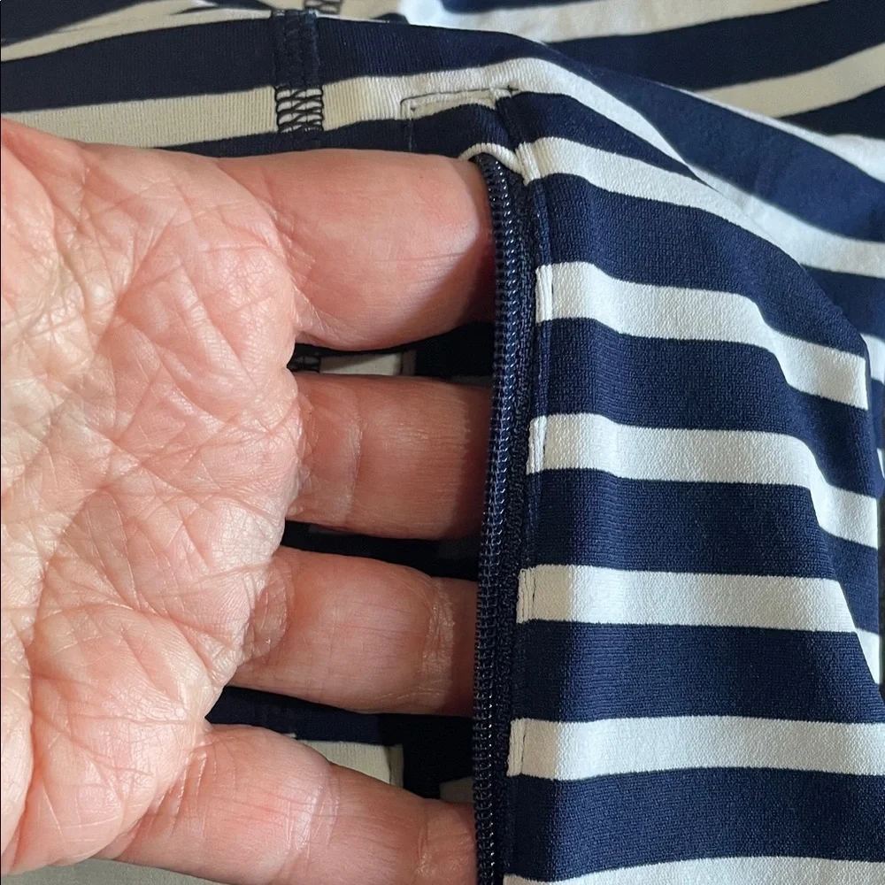 Coolibar Blue and White Striped Long-Sleeve Rash Guard - Picture 10 of 14